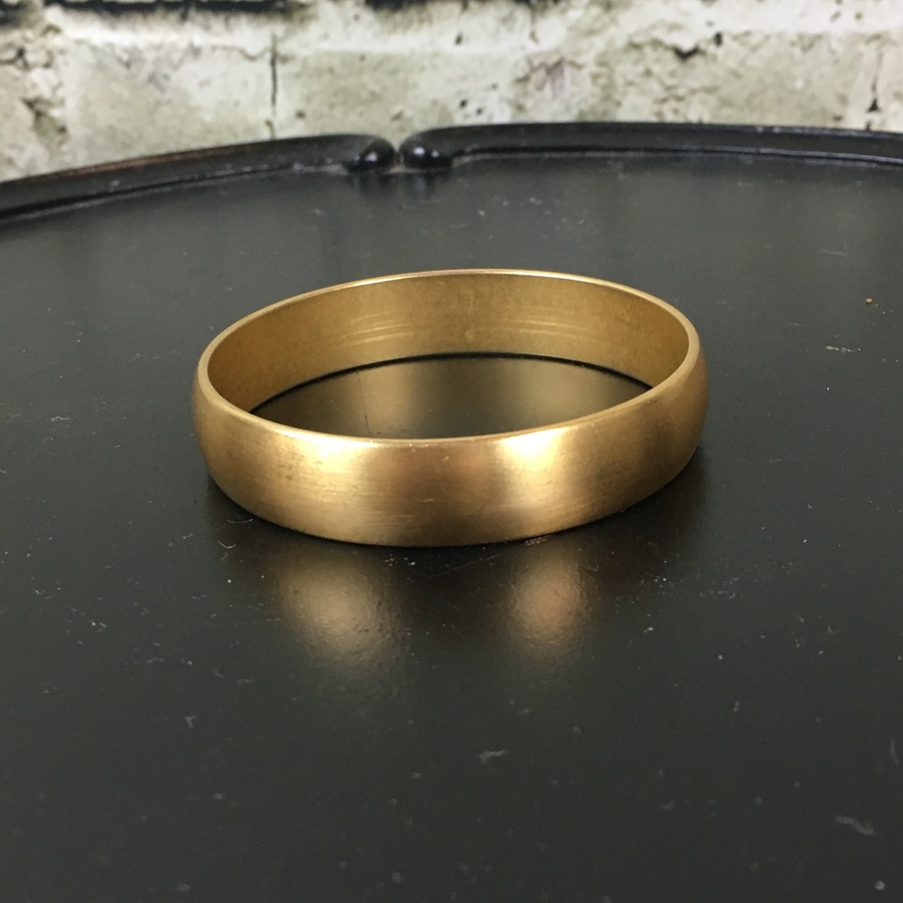 Vintage Monet Brushed Gold Bangle Bracelet